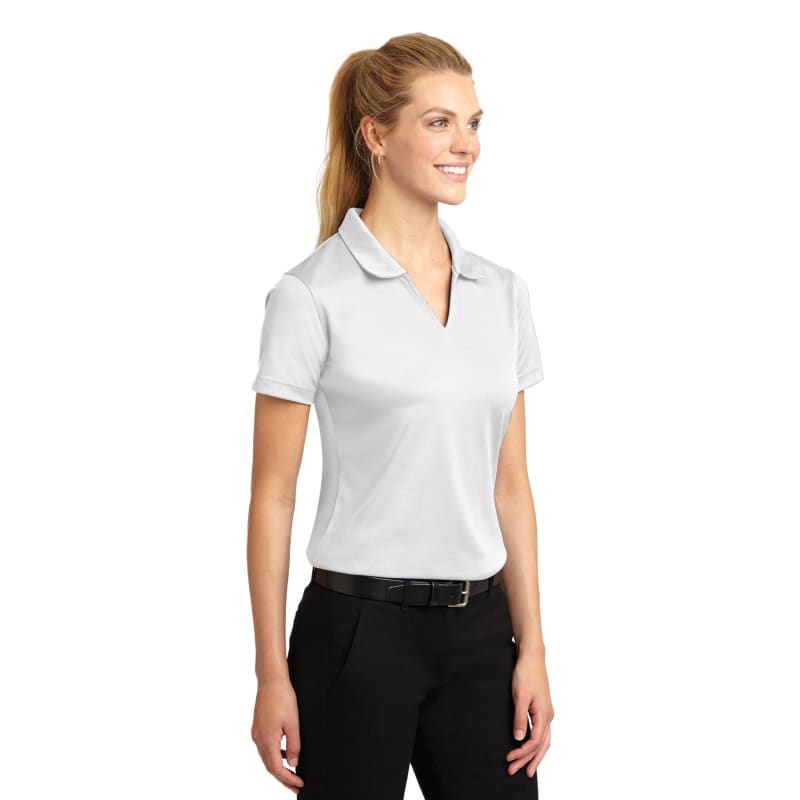 Sport-Tek Women's Dri-Mesh V-Neck Polo. 21