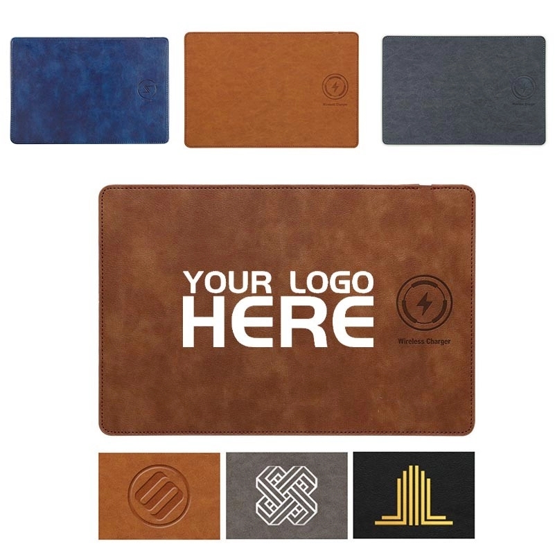 Leather Qi Wireless Charging Pad Mouse Mat 2