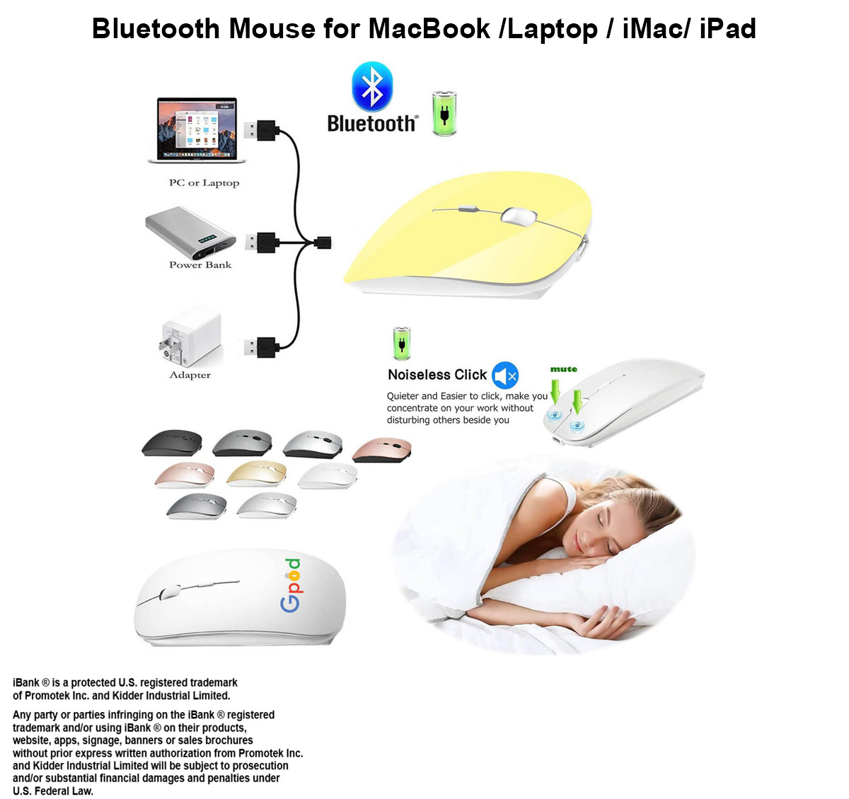 iBank ® Bluetooth Mouse for MacBook /Laptop / iMac/ iPad 1