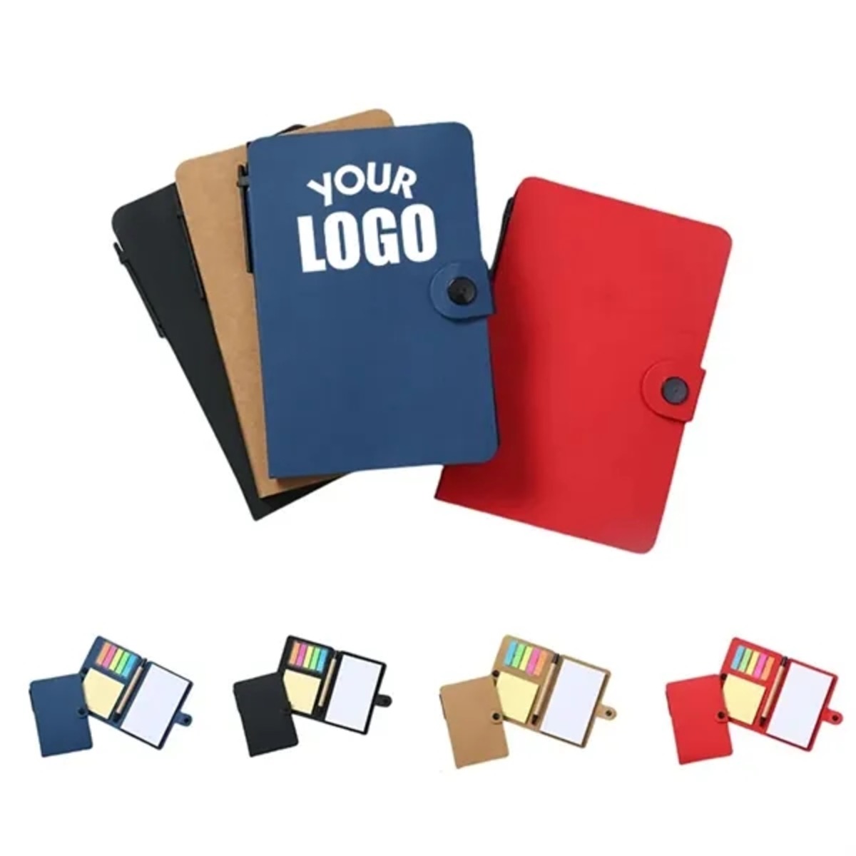 Notebook with Sticky Notes and Pen 2