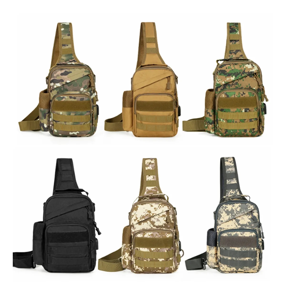 Tactical Outdoor Sling Crossbody Lure Bag w/ USB Port 1