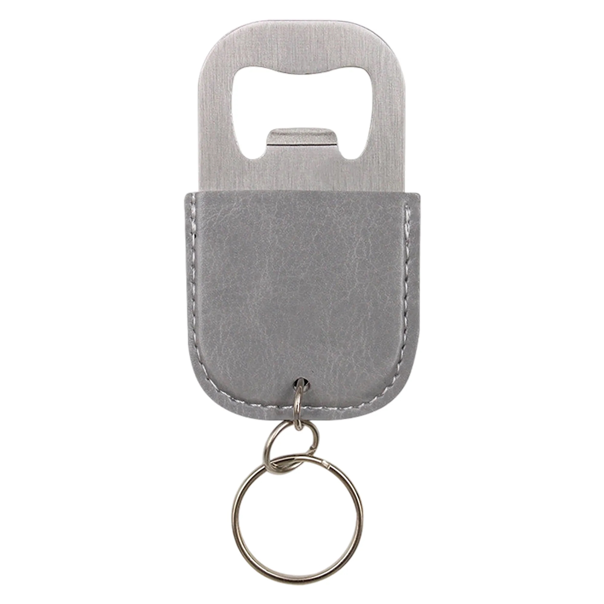 PU Stainless Steel Bottle Opener Keychain 4