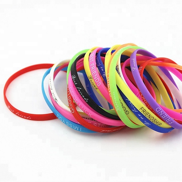 1/4 Inch Printed Silicone Wristband 2