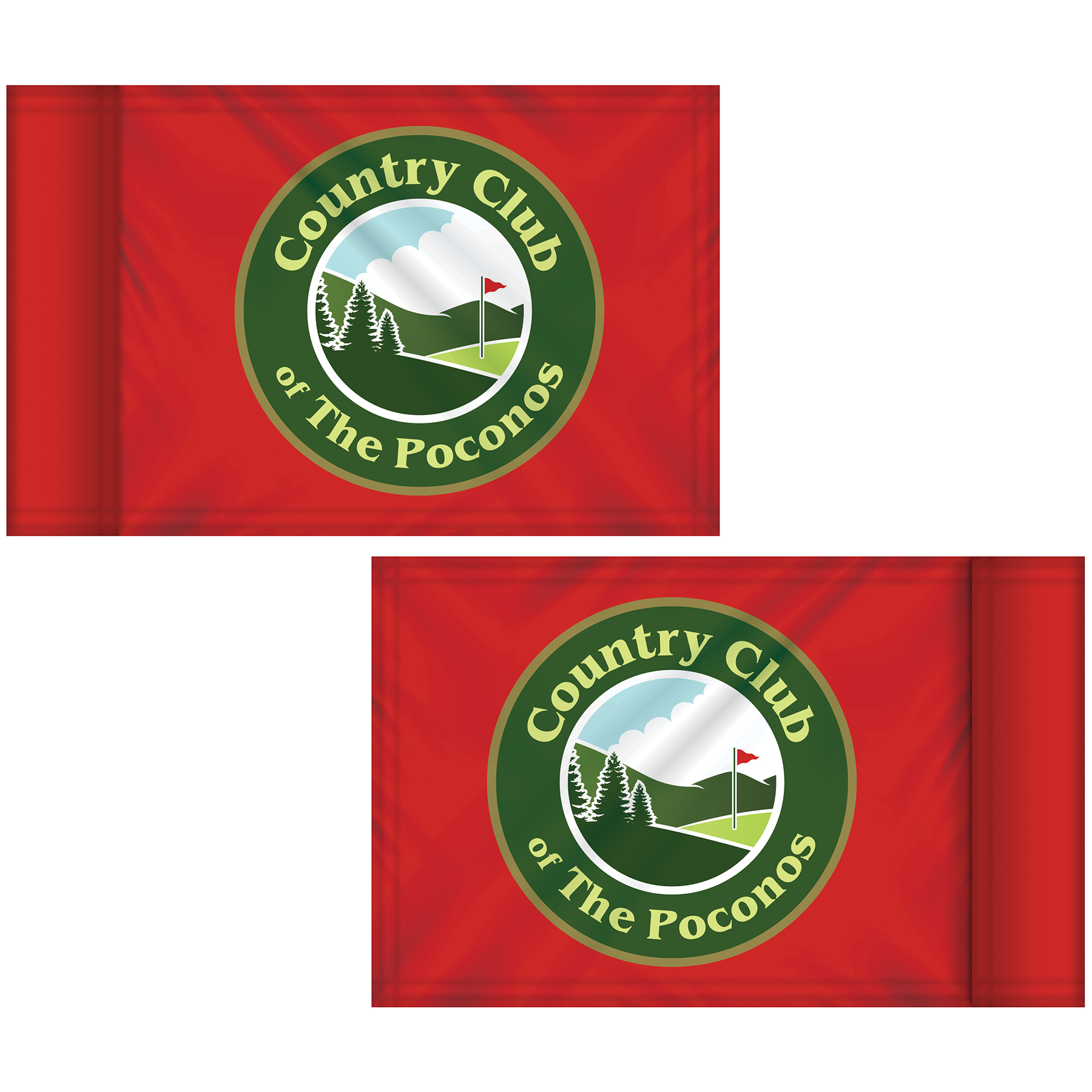 6" x 8" Double Sided Golf Flag with Tube 15