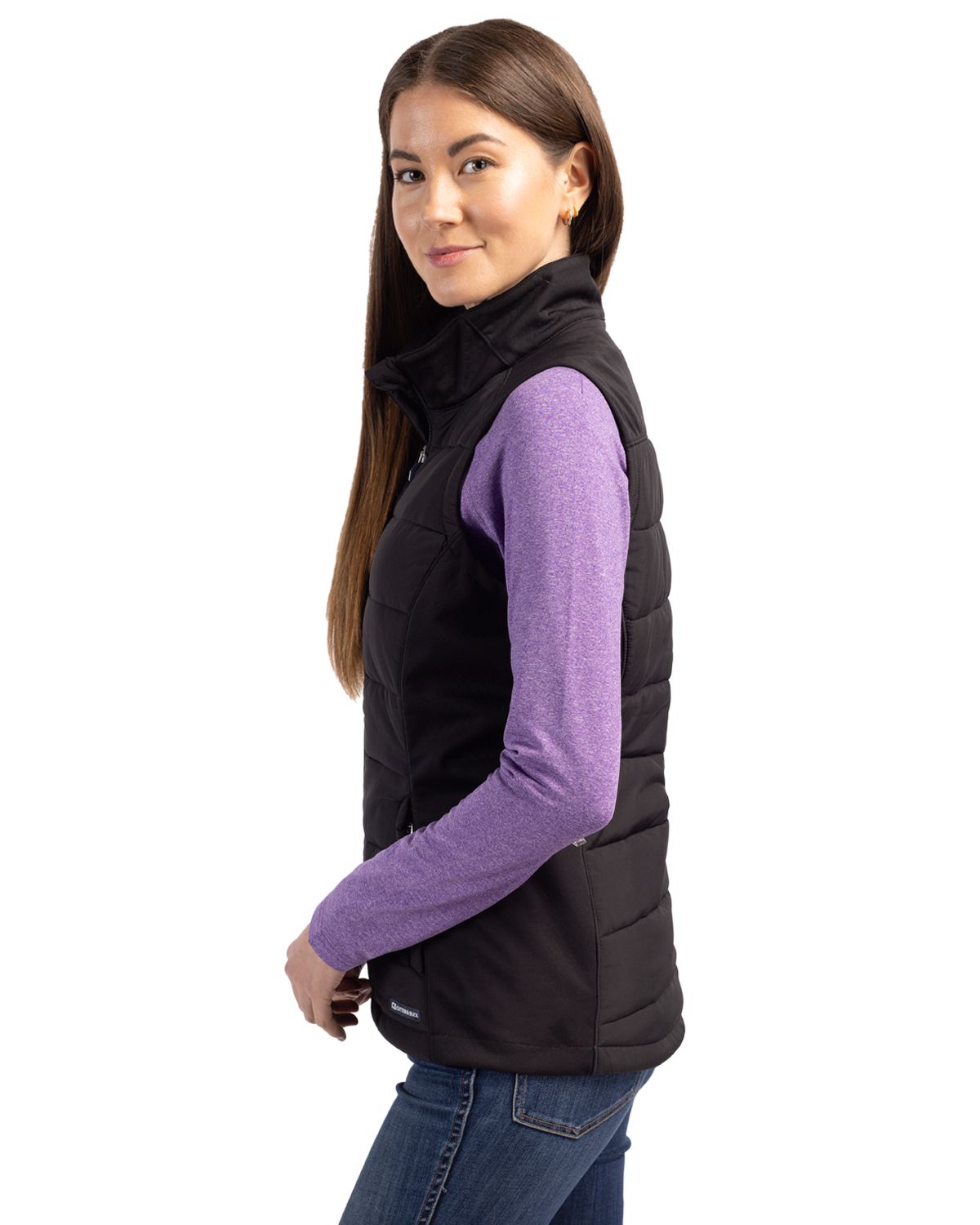 Evoke Hybrid Softshell Recycled Womens Full Zip Vest