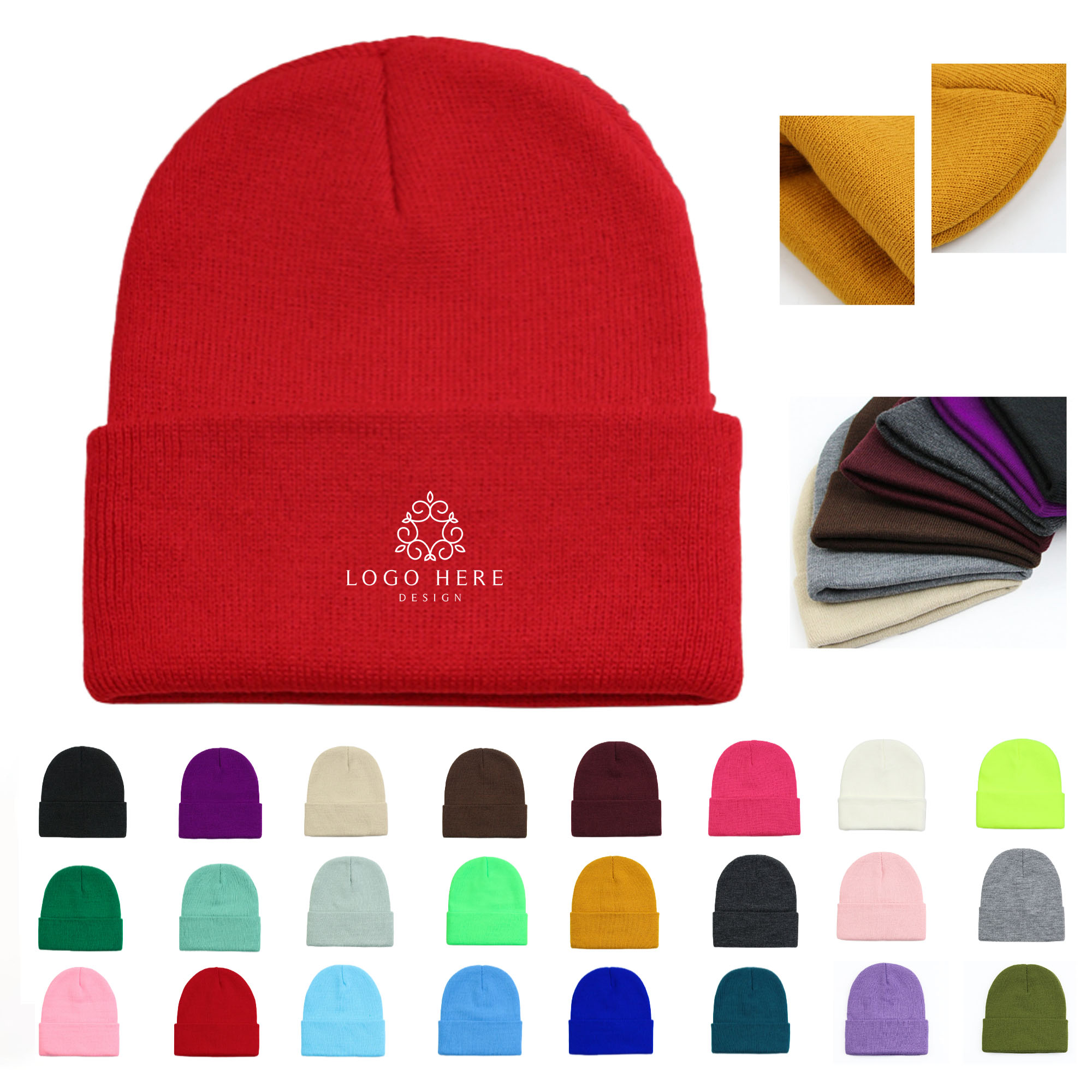 Unisex Adult Knit Beanie Hat 1