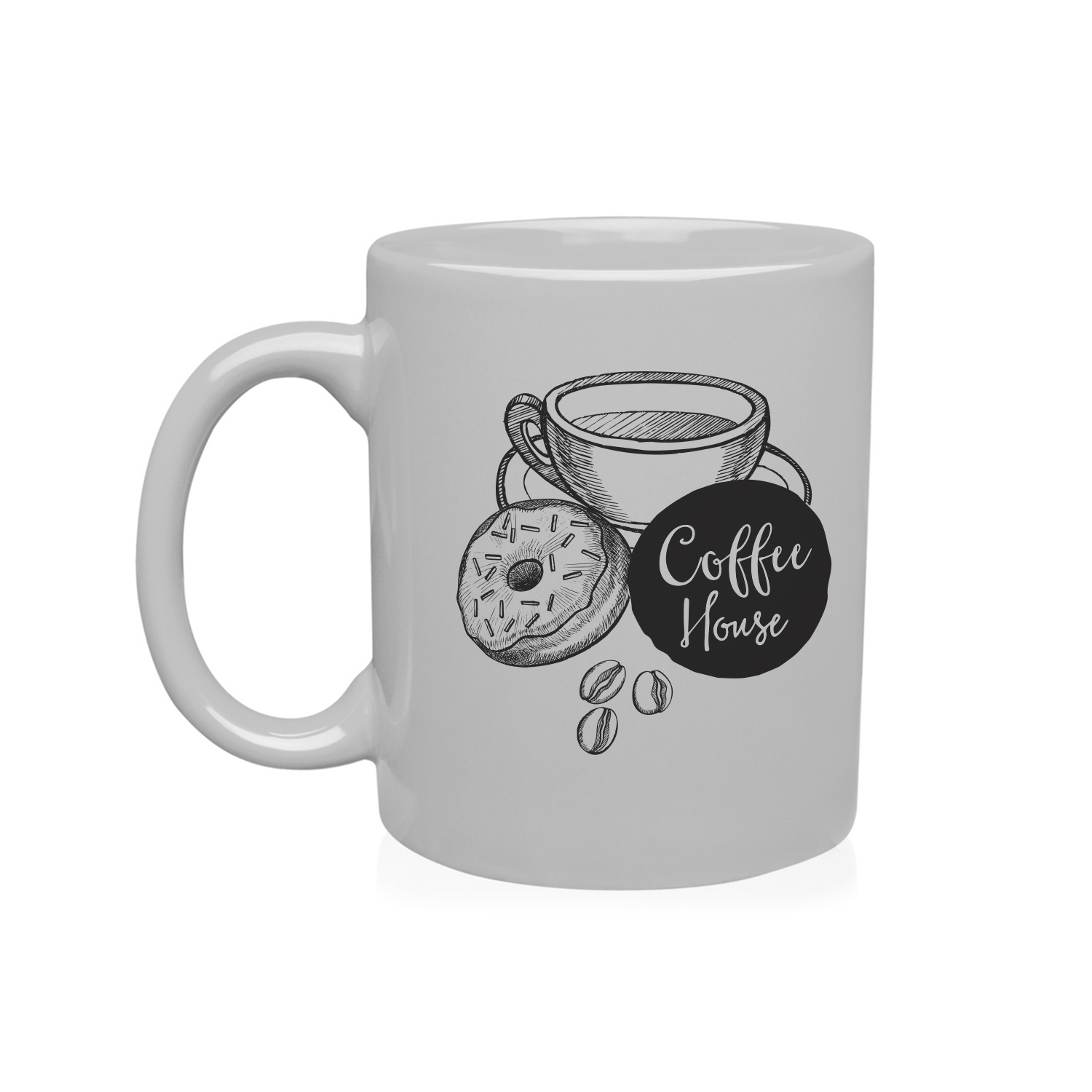 11 oz. Ceramic Custom Mug (1 Color Imprint) 9
