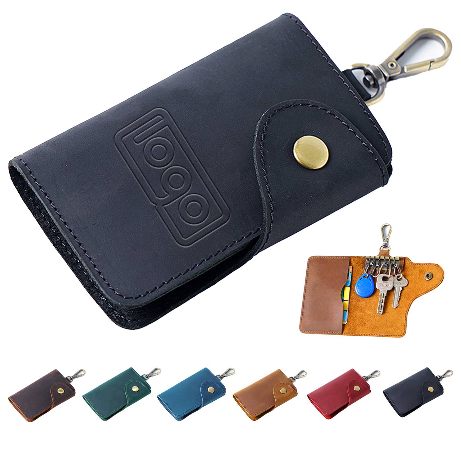 Genuine Leather Waist Key Holder Pouch 2