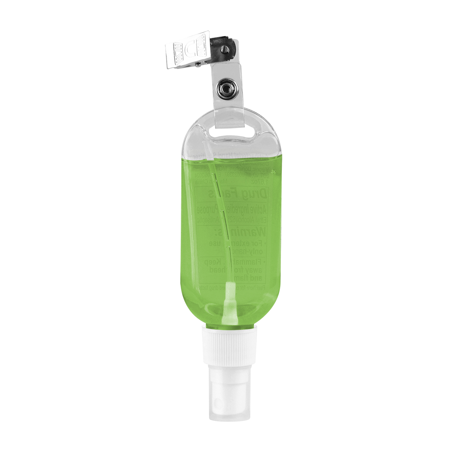 Spray Hand Sanitizer with Metal Clip