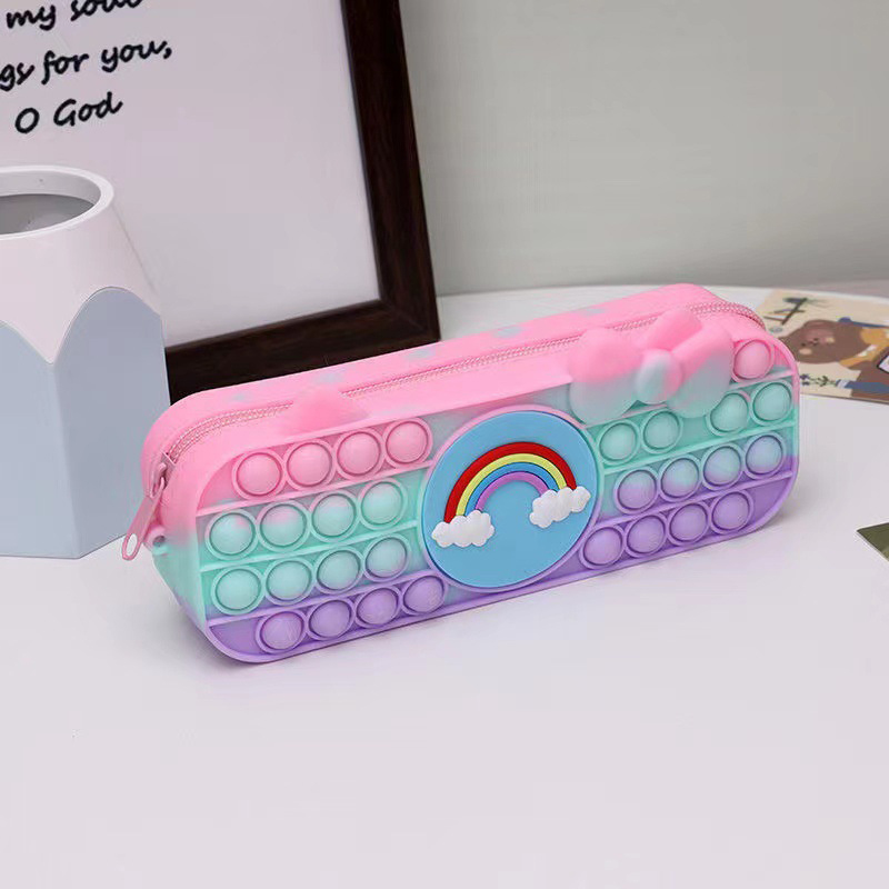 Silicone Popper Fidget Pencil Case for Girls 25