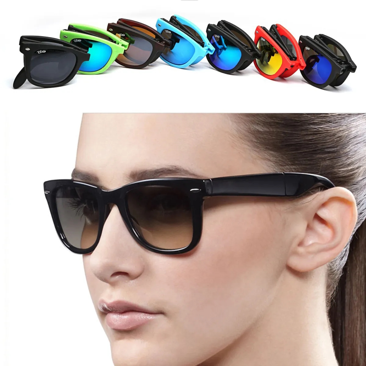 Unisex Colorful Lightweight Folding Organizer Sunglasses 4