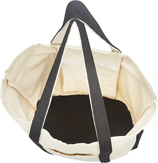 Extra Large Canvas Tote Bag / Inner Zipper Pocket, custom tote bag with logo imprint 5