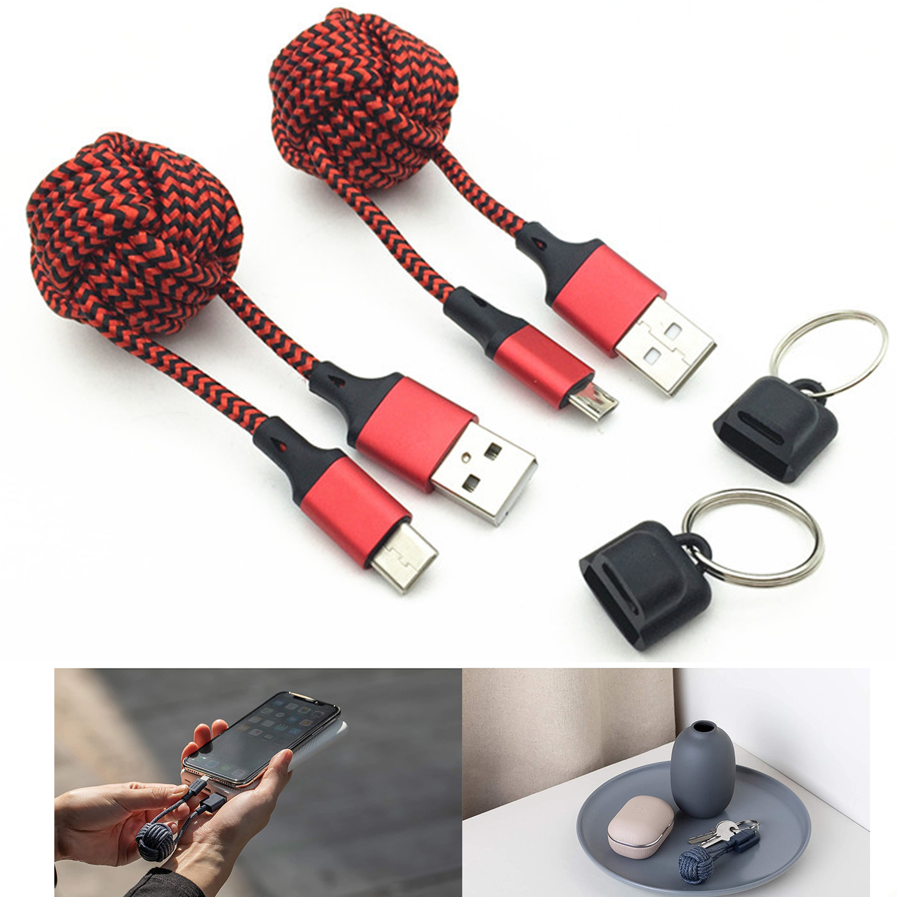 High Speed Charging Cable with Key Fob