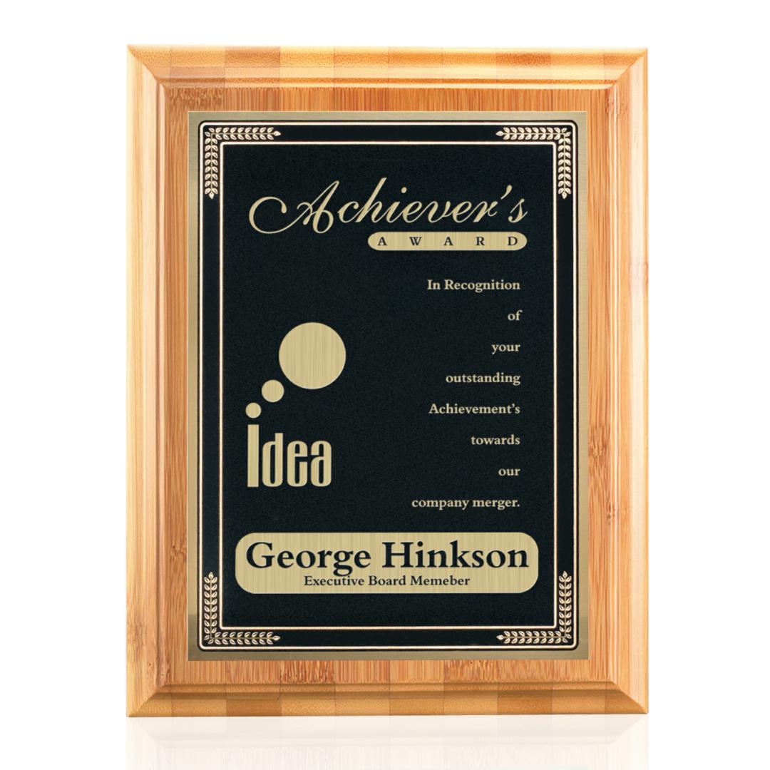 Bamboo/Cardinal Plaque - Black 1
