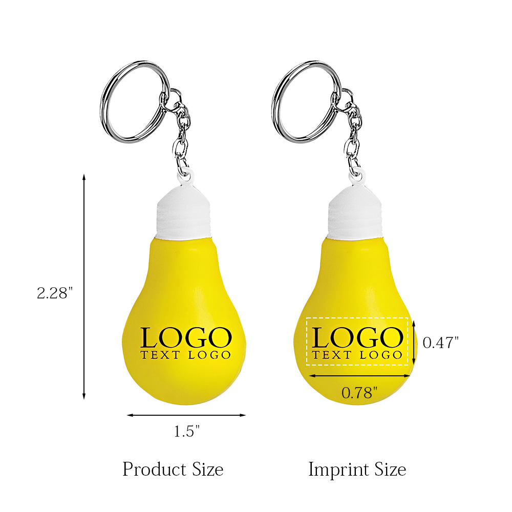 Lightbulb Shaped Stress Relief Keychain 3