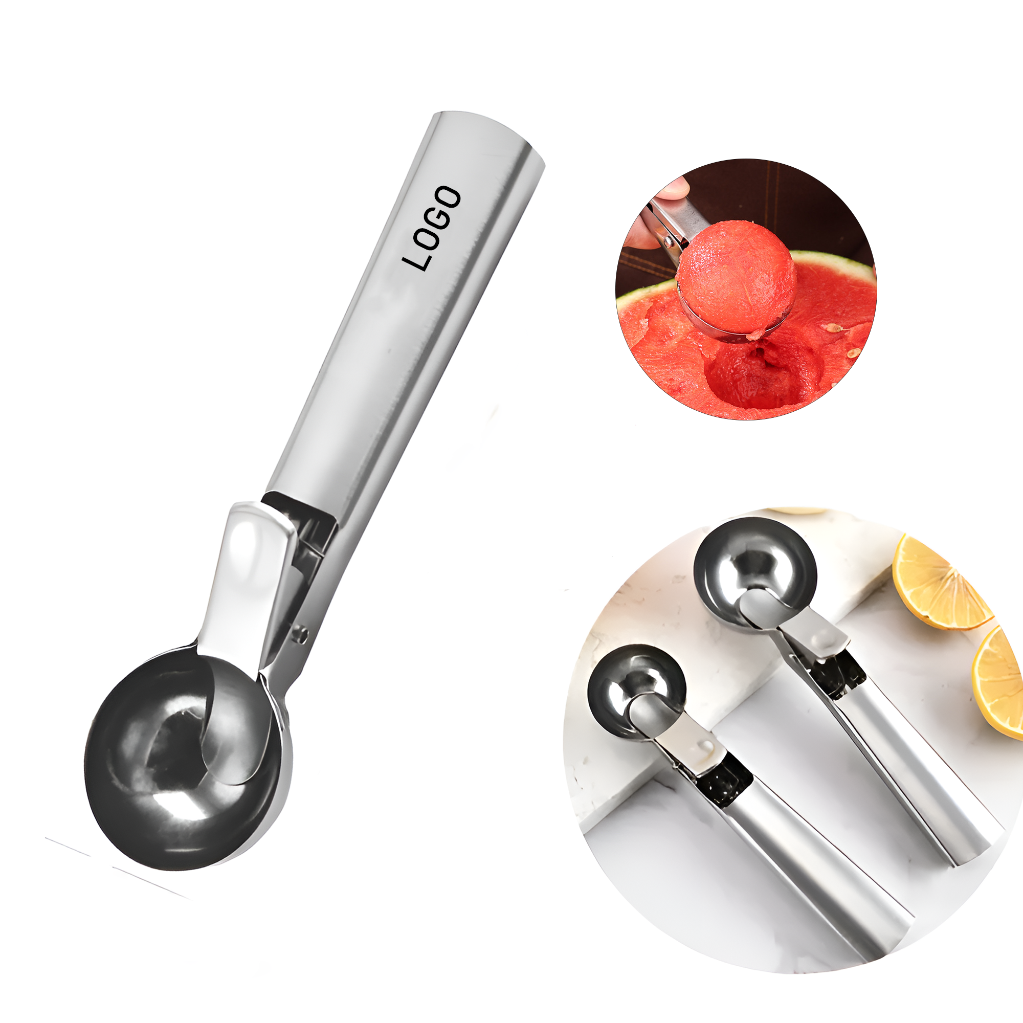Stainless Steel Ice Cream Scoop with Trigger 2