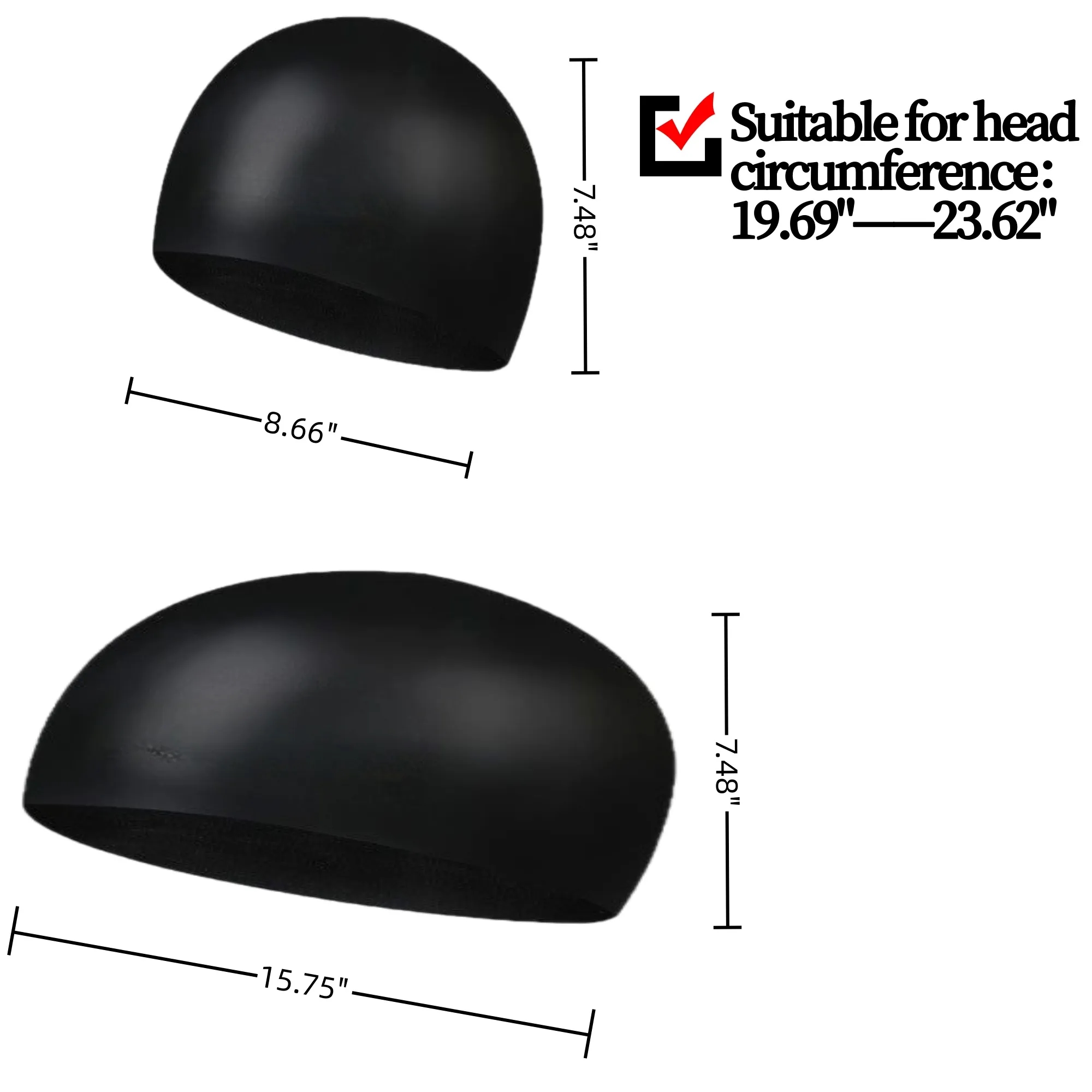 Custom Logo Swim Caps, Secure Fit, Aquatic Sports 3