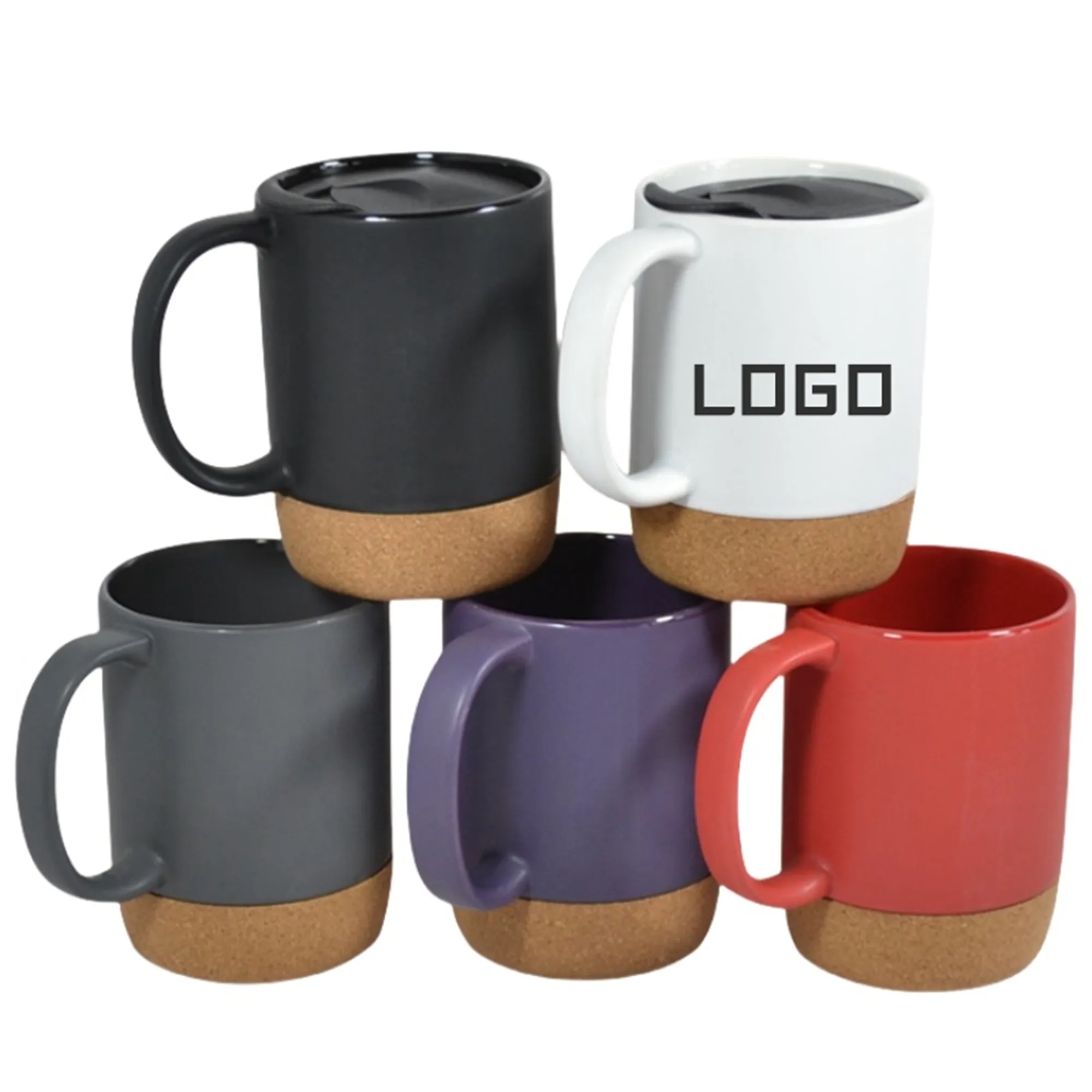 15 oz Ceramic Mug with Cork Bottom 3
