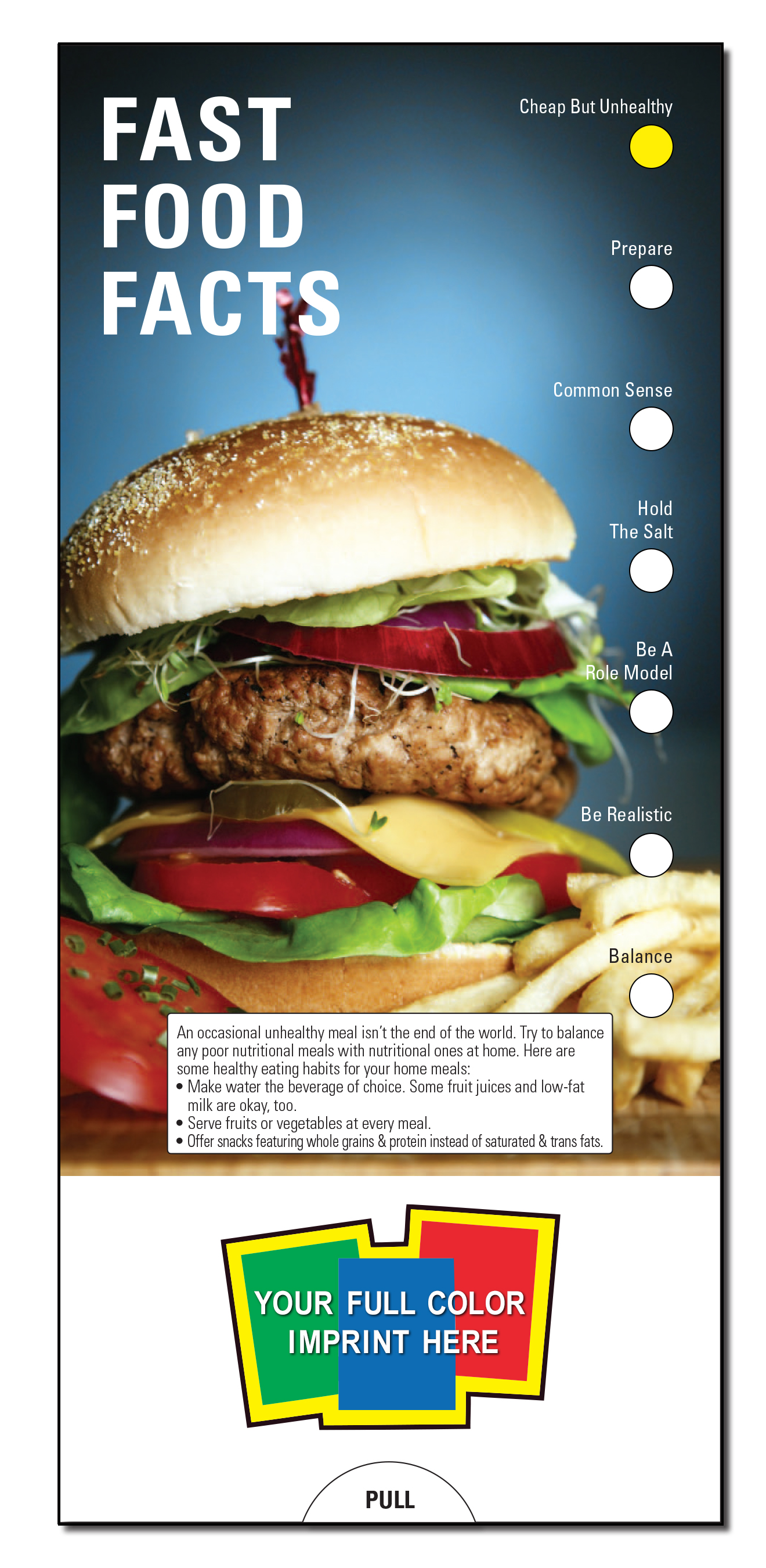 SLIDE CHART - Fast Food Facts Slide Chart 2