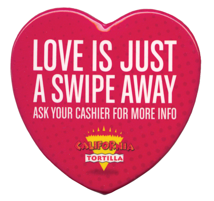 Heart Celluloid Button (2 1/4")