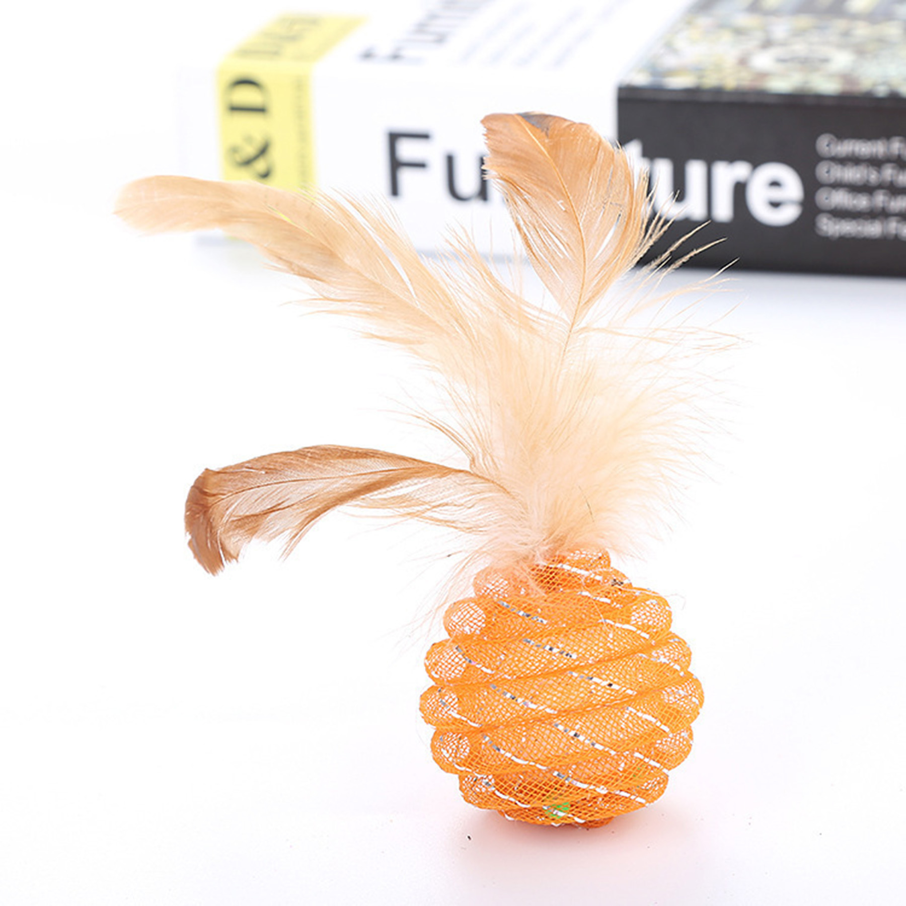 Pet Cat Feather Ball Toy 3