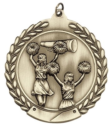 Cheerleading Die Cast Medal, 1 3/4" 2