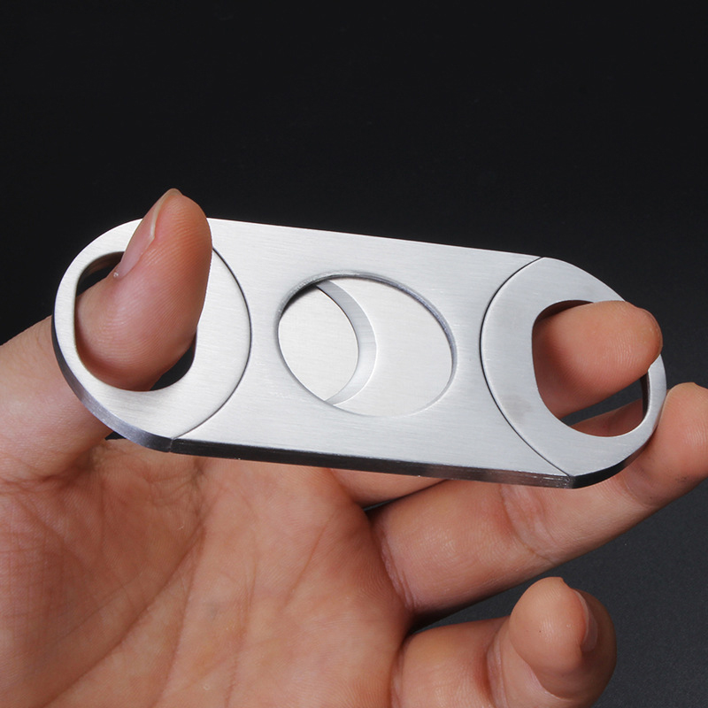 3D Laser Engraved Stainless Steel Hand Cigar Cutter 4