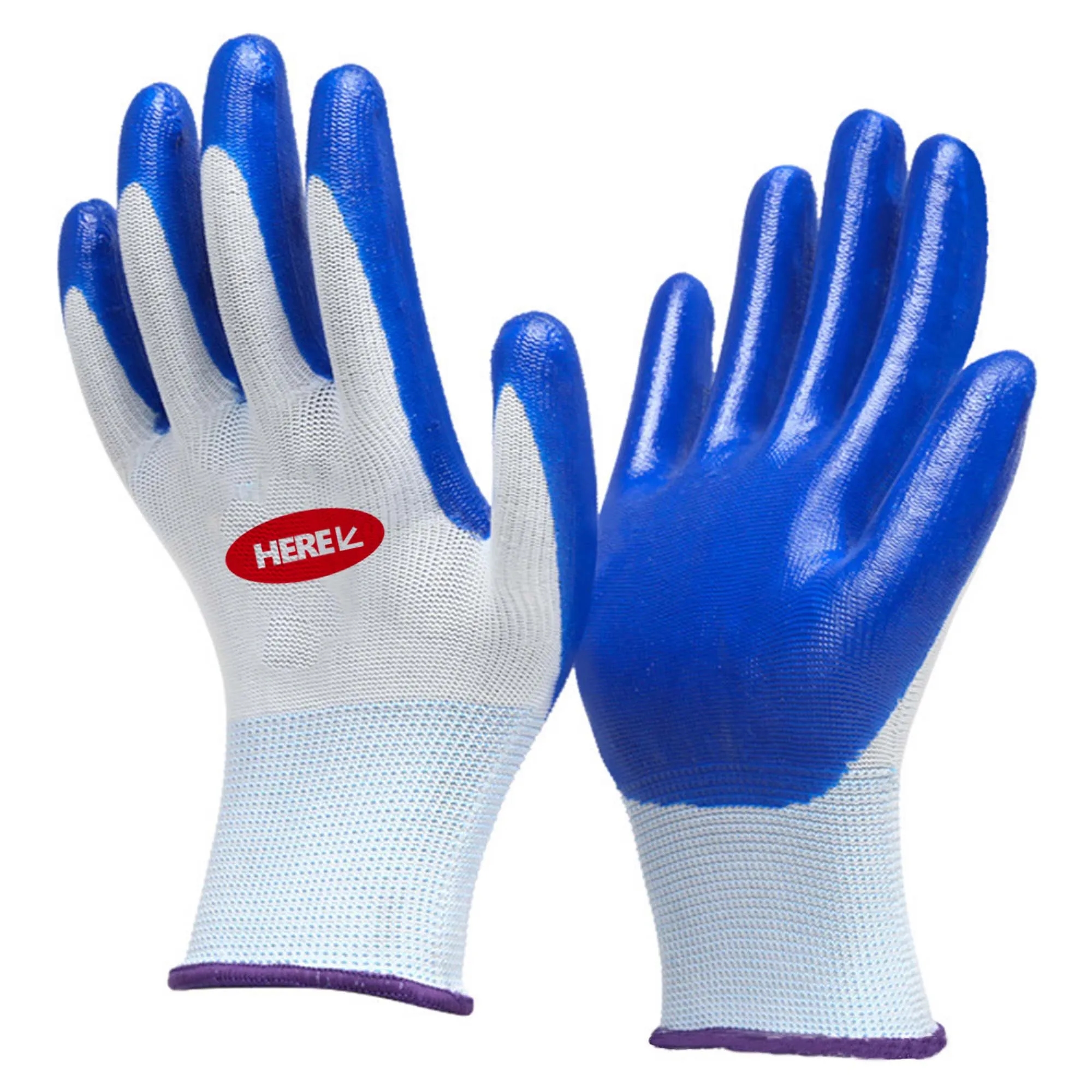 Nitrile Coated Latex Work Gloves