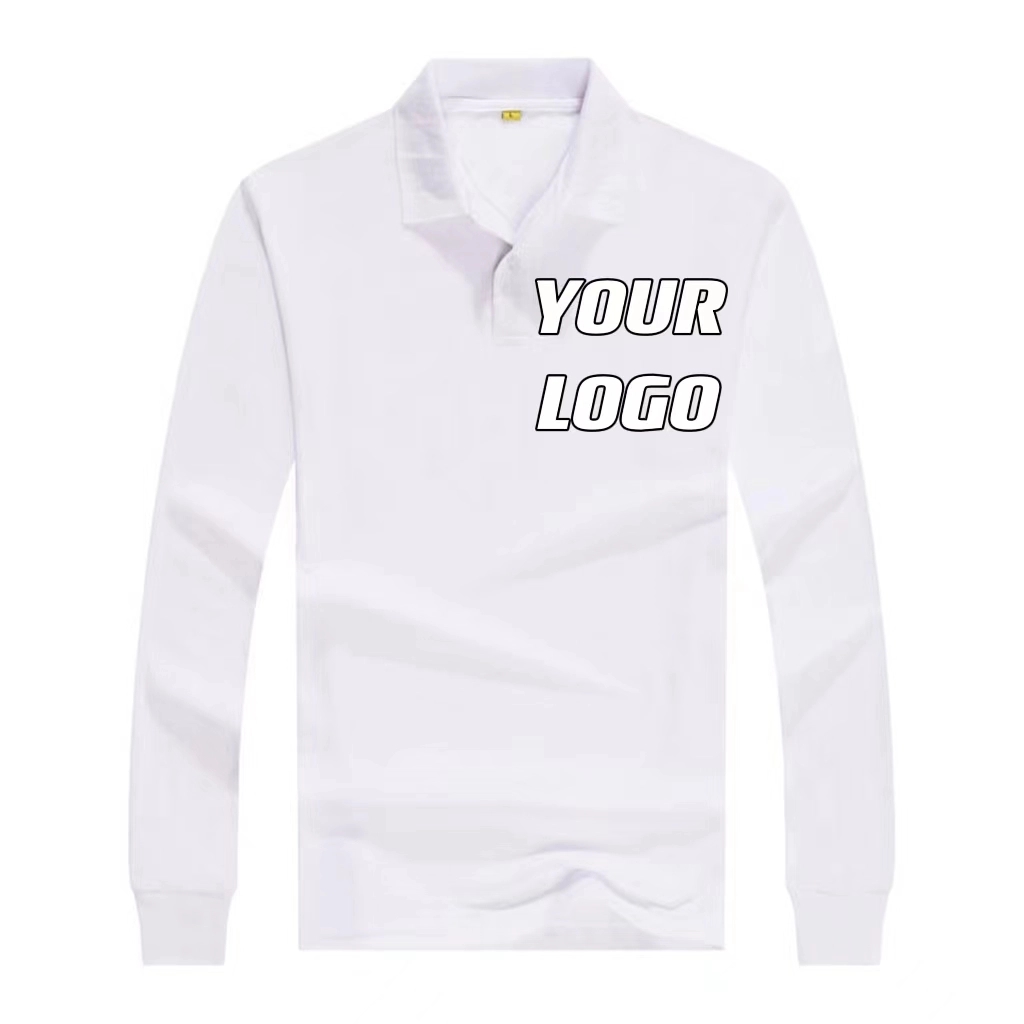 Custom Long-Sleeve Polo Shirts Sweatshirt Tops Pullover 9