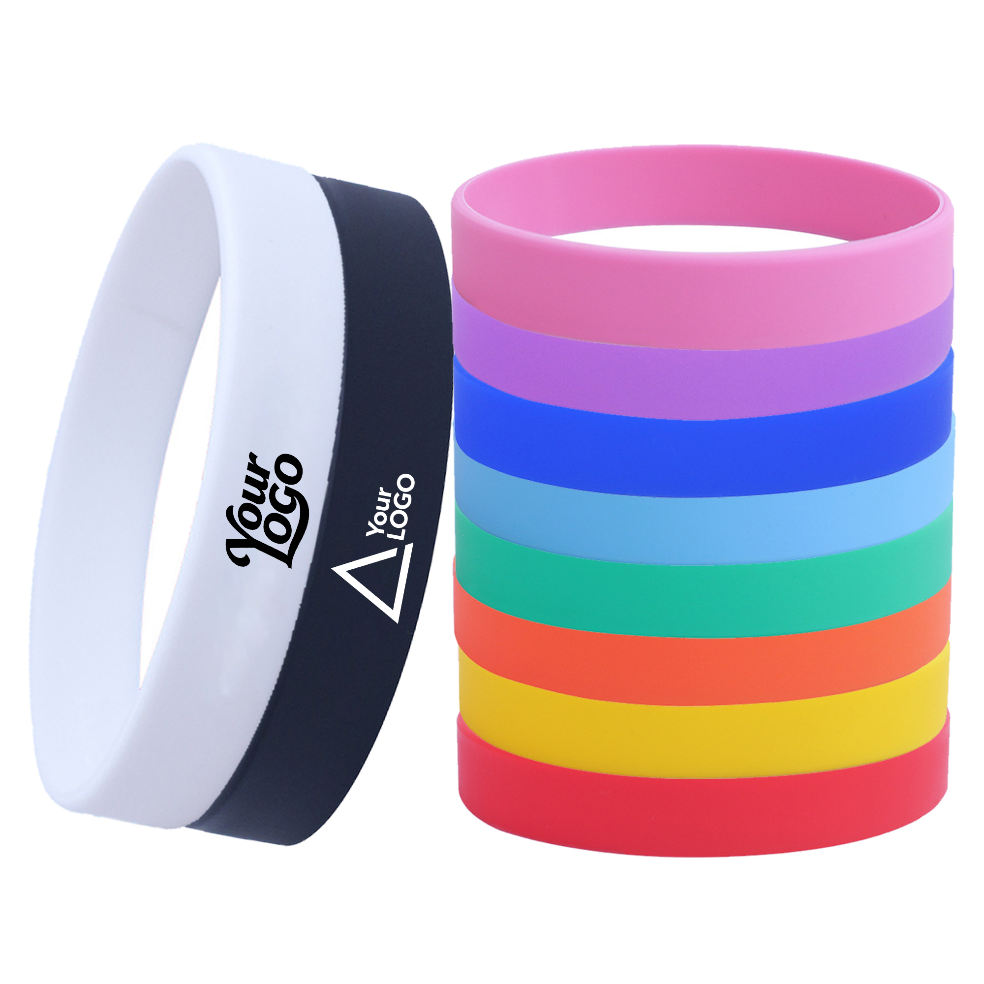 1/2" Screen Printed Custom Wristbands 1