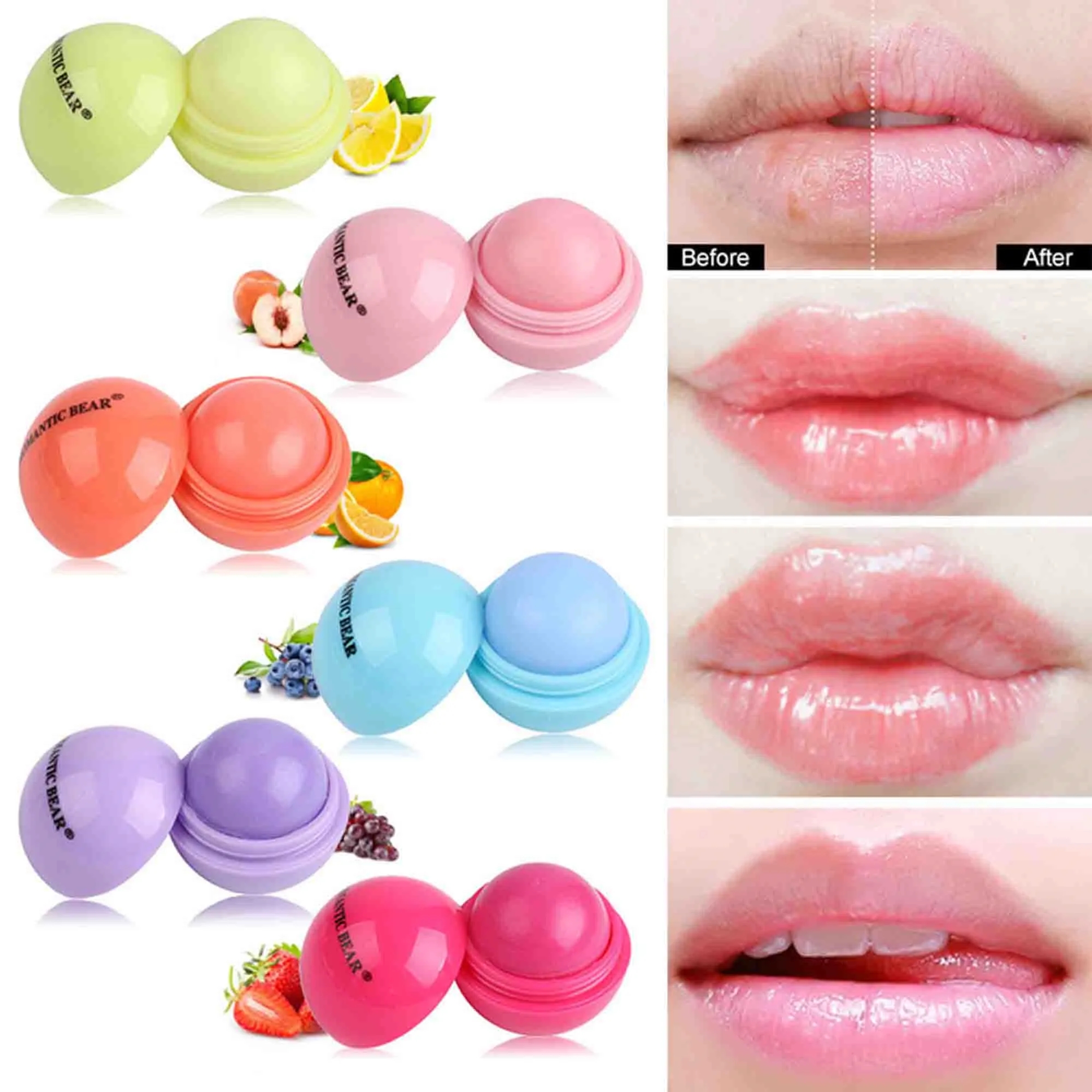 Round Ball Shape Lip Balm MOQ 20