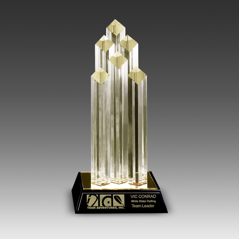Diamond Towers Award w/6 Diamond Posts (5"x12") 2