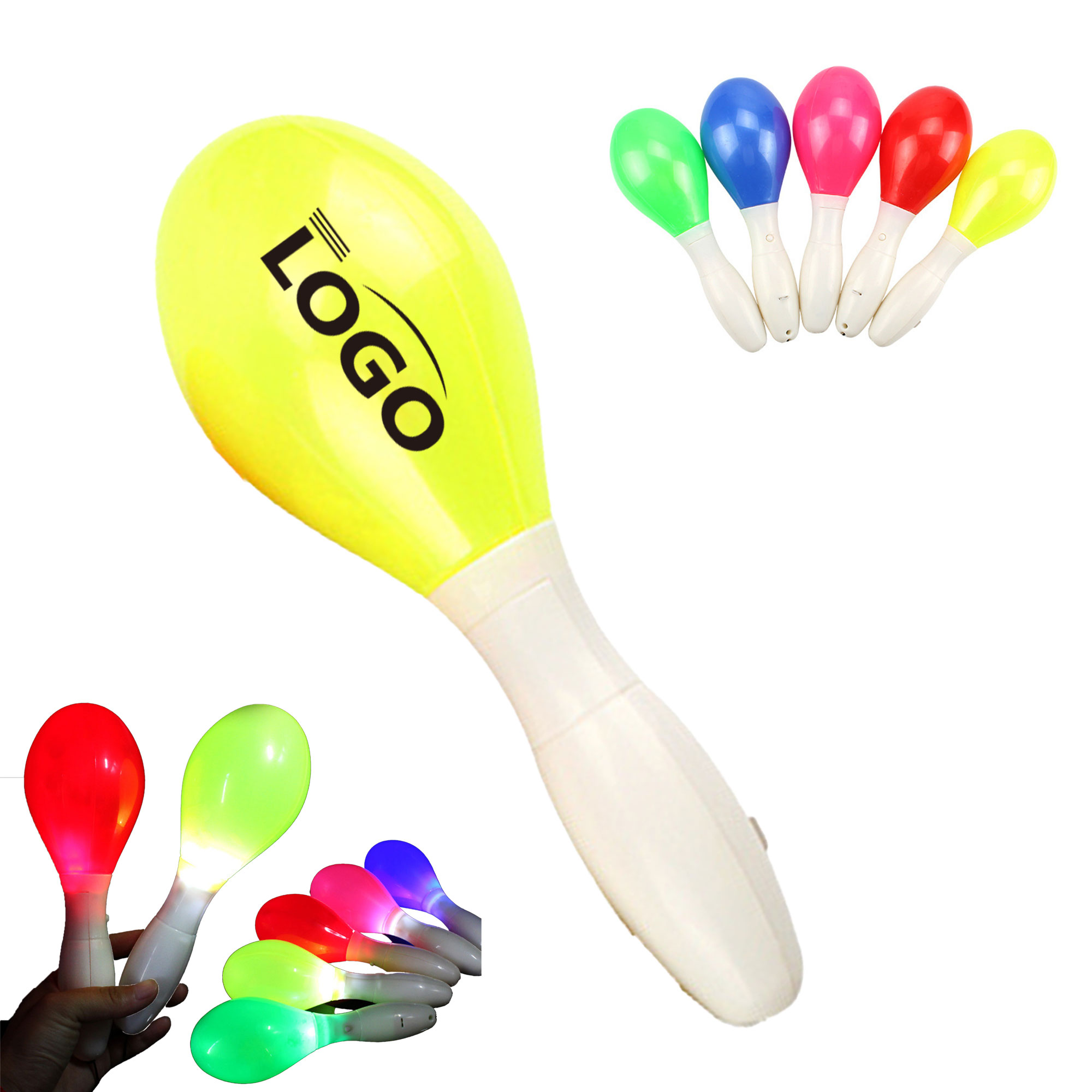 Glowing LED Sand Shakers 2