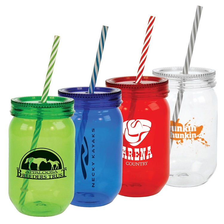24 Oz. Jammer Mason Acrylic Jar