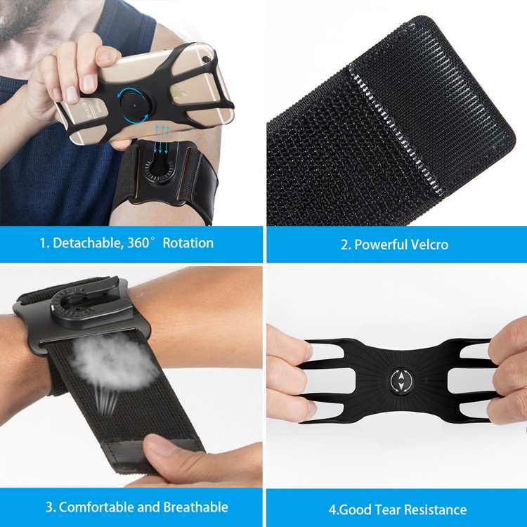 Detachable swivel arm wrist strap 4