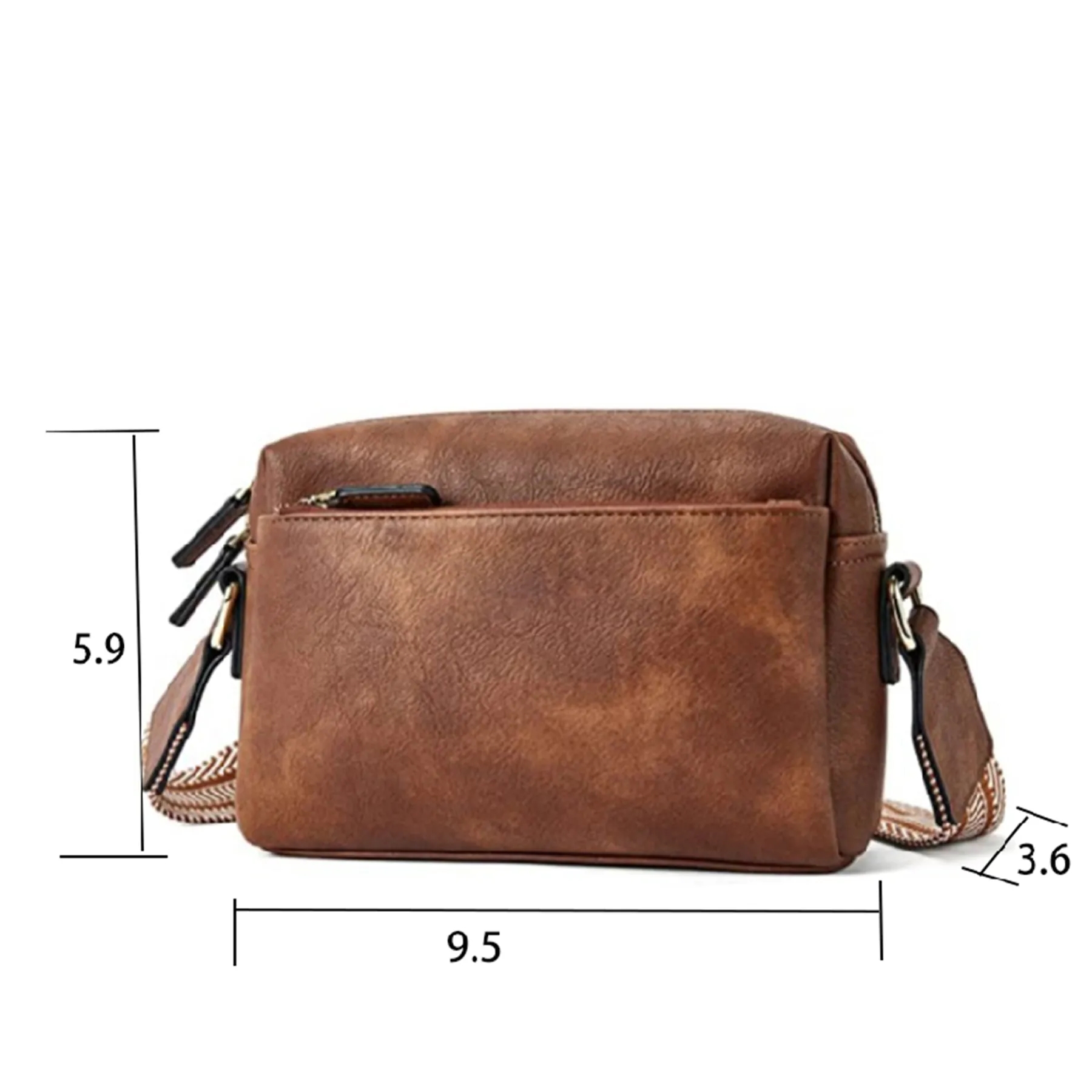 Leather small coloRed shoulder strap crossbody bag 2