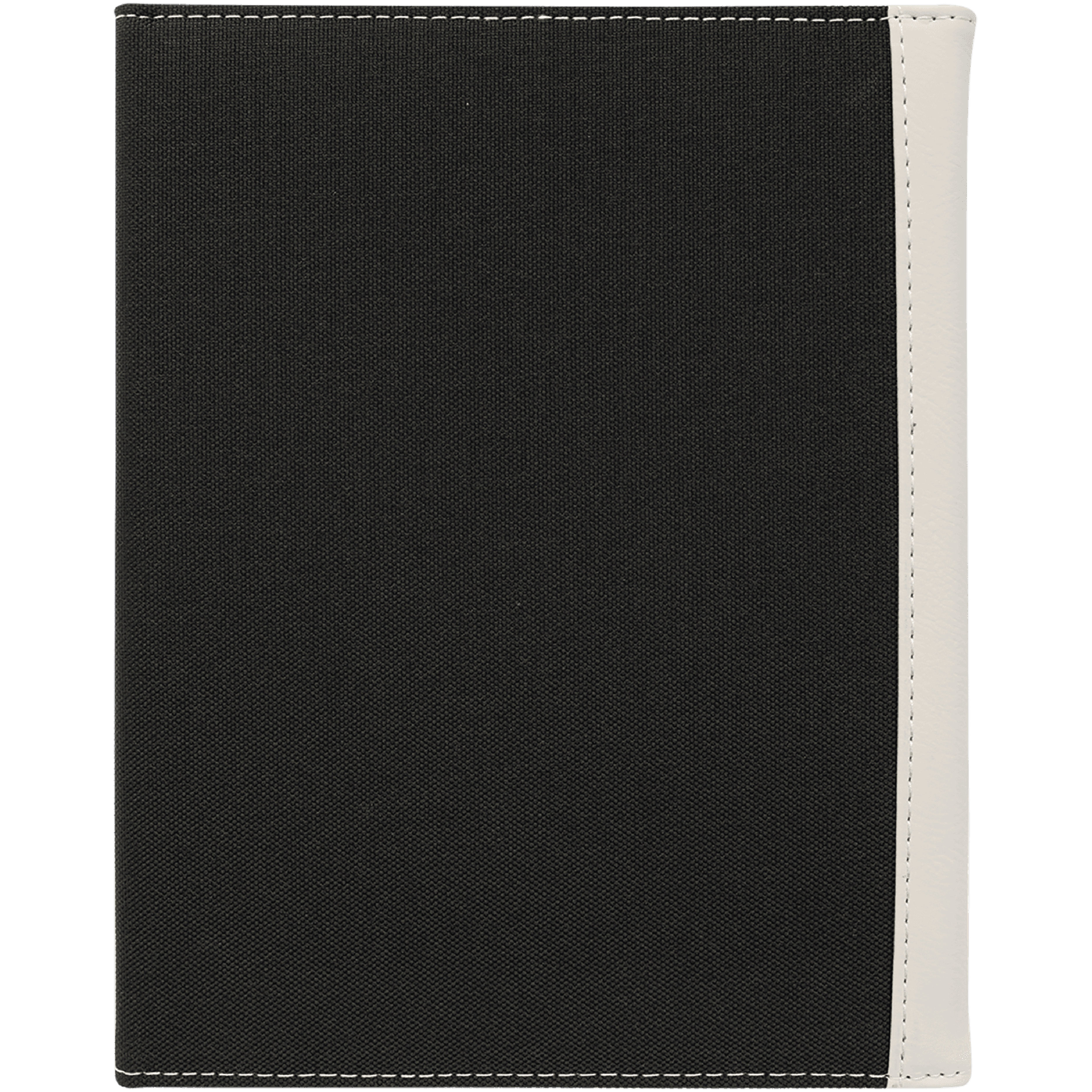 7" x 9" White Leatherette & Black Canvas Portfolio 6
