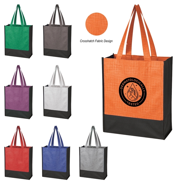 Stylish Colorful Crosshatch Tote Bag