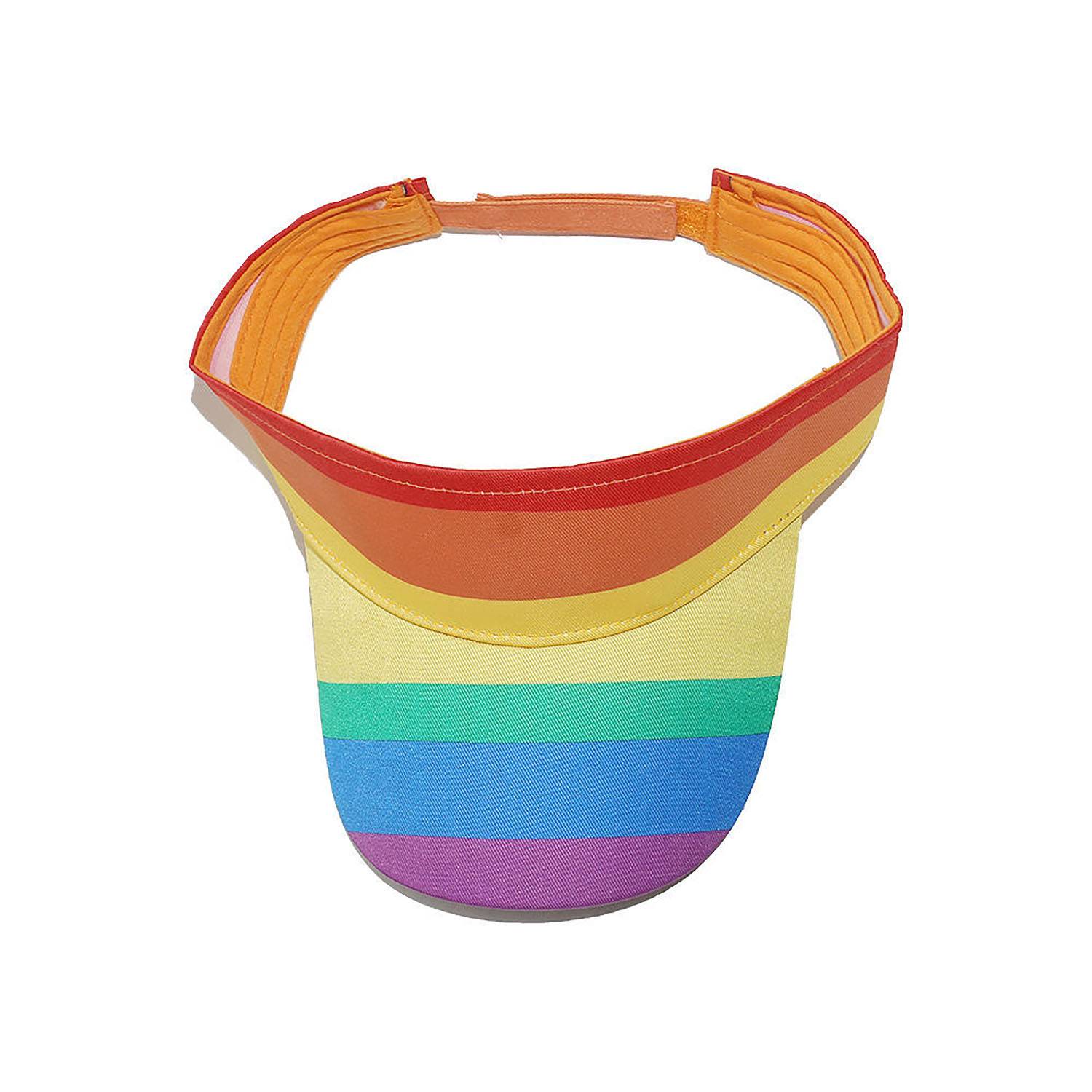 LGBT Rainbow Adjustable Polyester Sun Hat 6