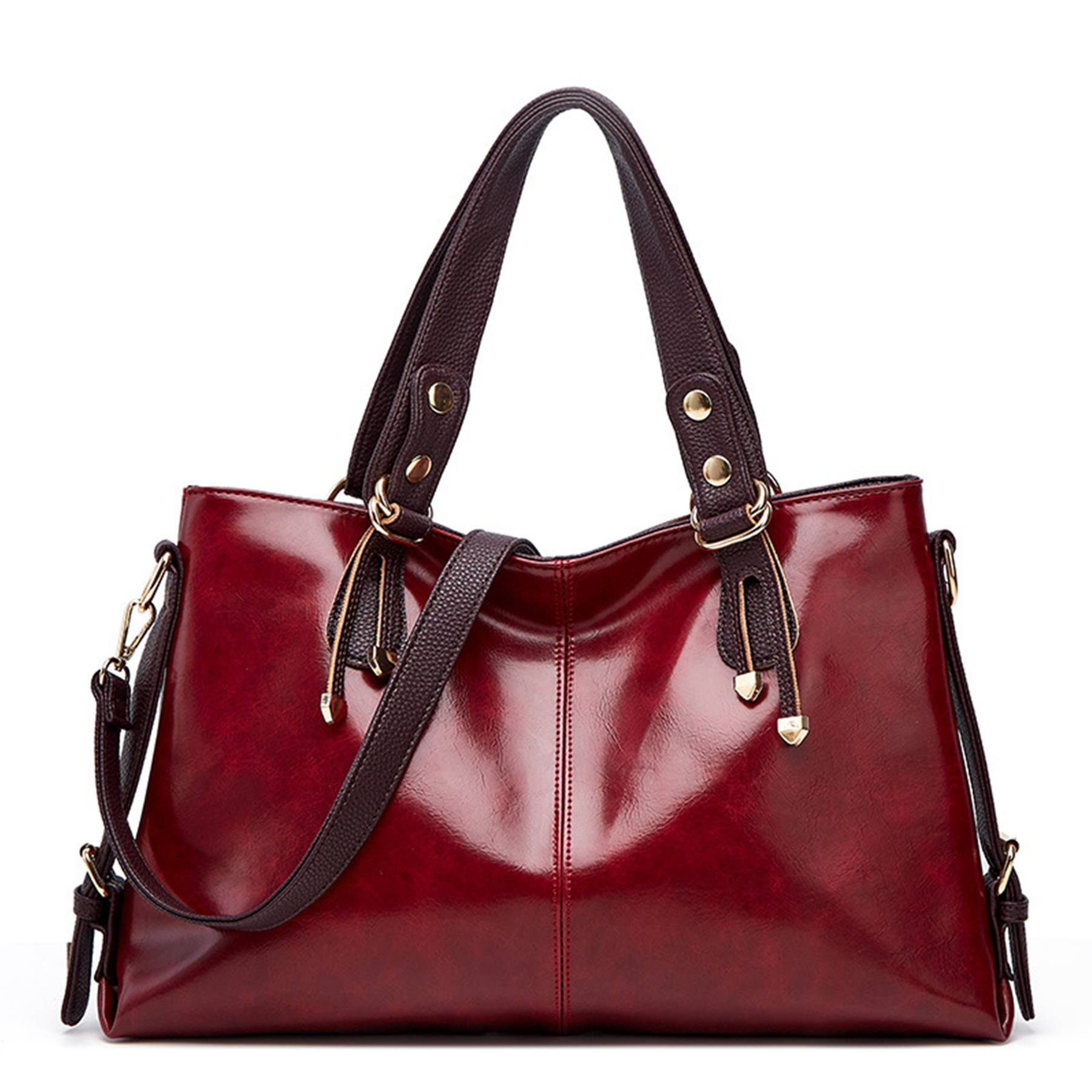 PU Large Capacity Tote Crossbody Bag 8