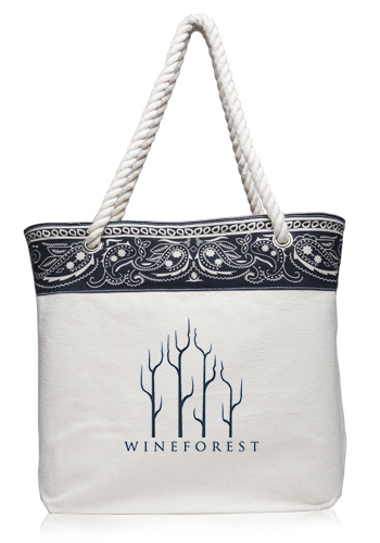 Paisley Pattern Canvas Tote Bags 1