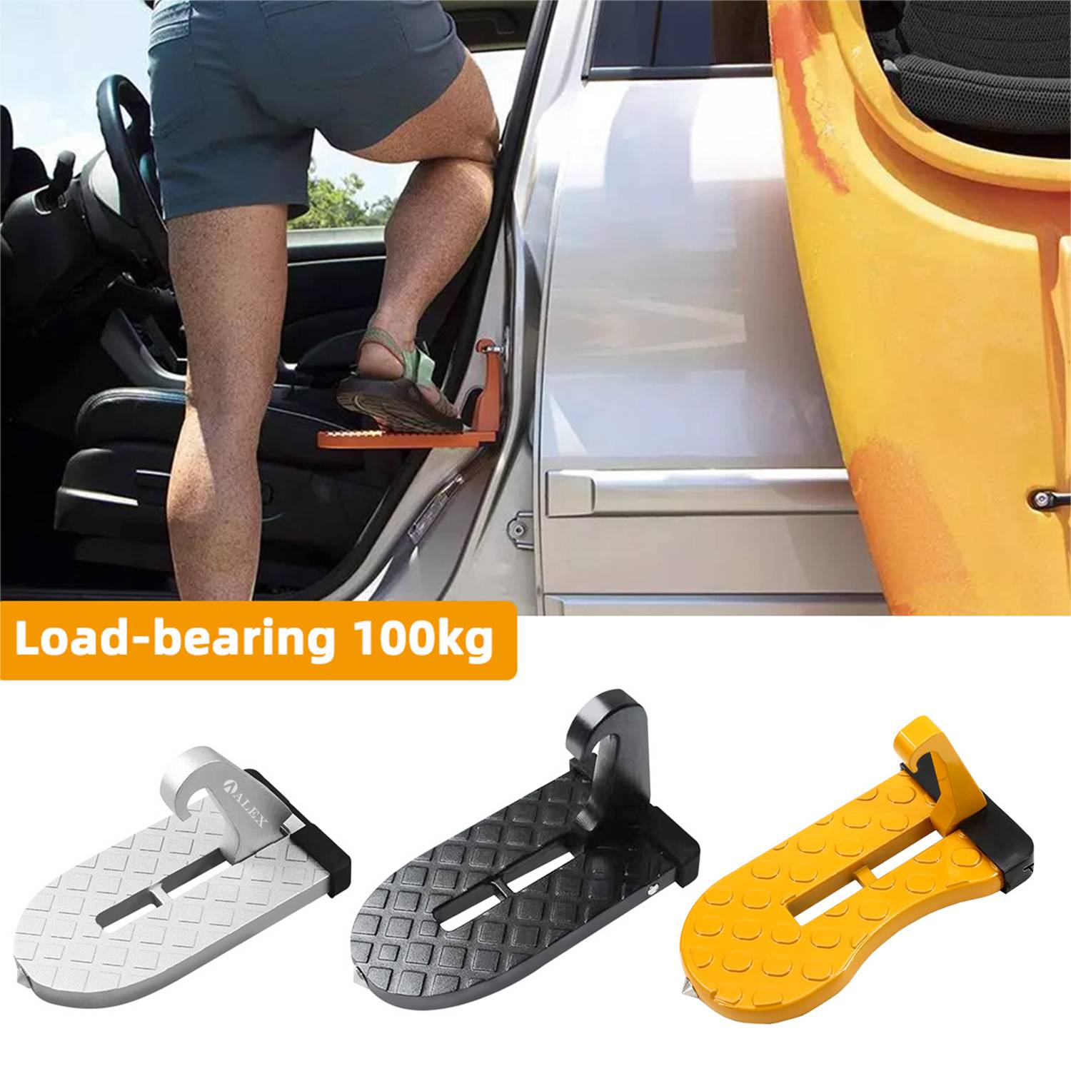 Portable Folding Roof Pedal Car Door Step 1