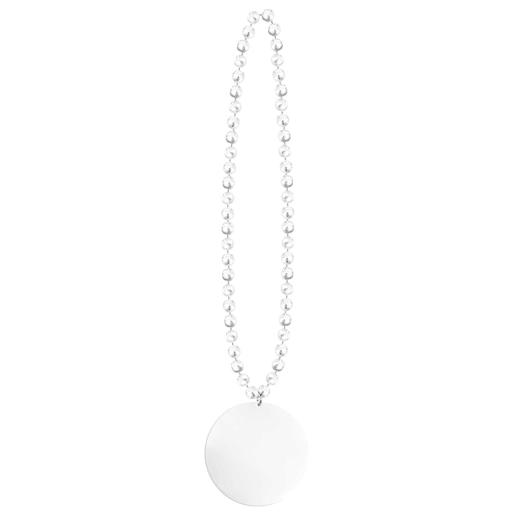 2 1/2'' Plastic Medallion Beads Necklace 16