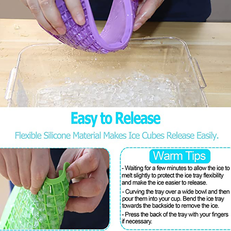 Silicone 160 Mini Crushed Ice Cube Molds 10