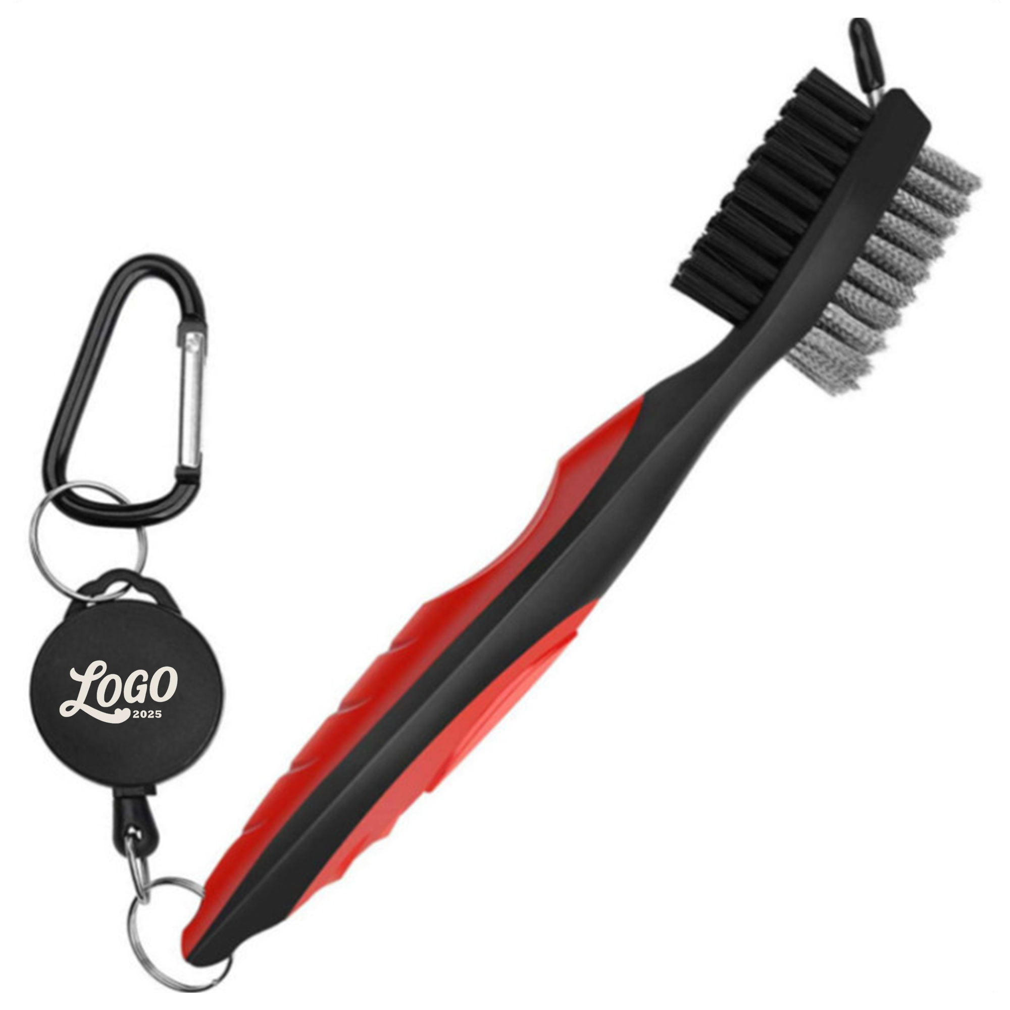 Golf Brush With Retractable Cord Carabiner 3