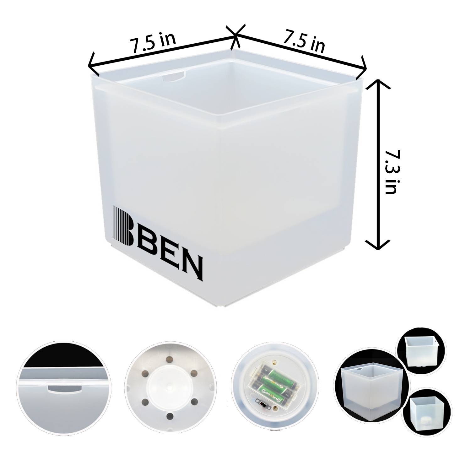 led colorful light ice bucket 3
