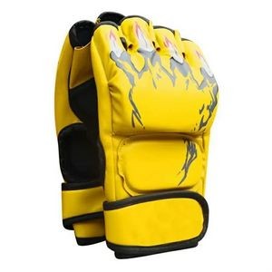 Latex Half-Finger Boxing Gloves w/ Open-Palm Design 9