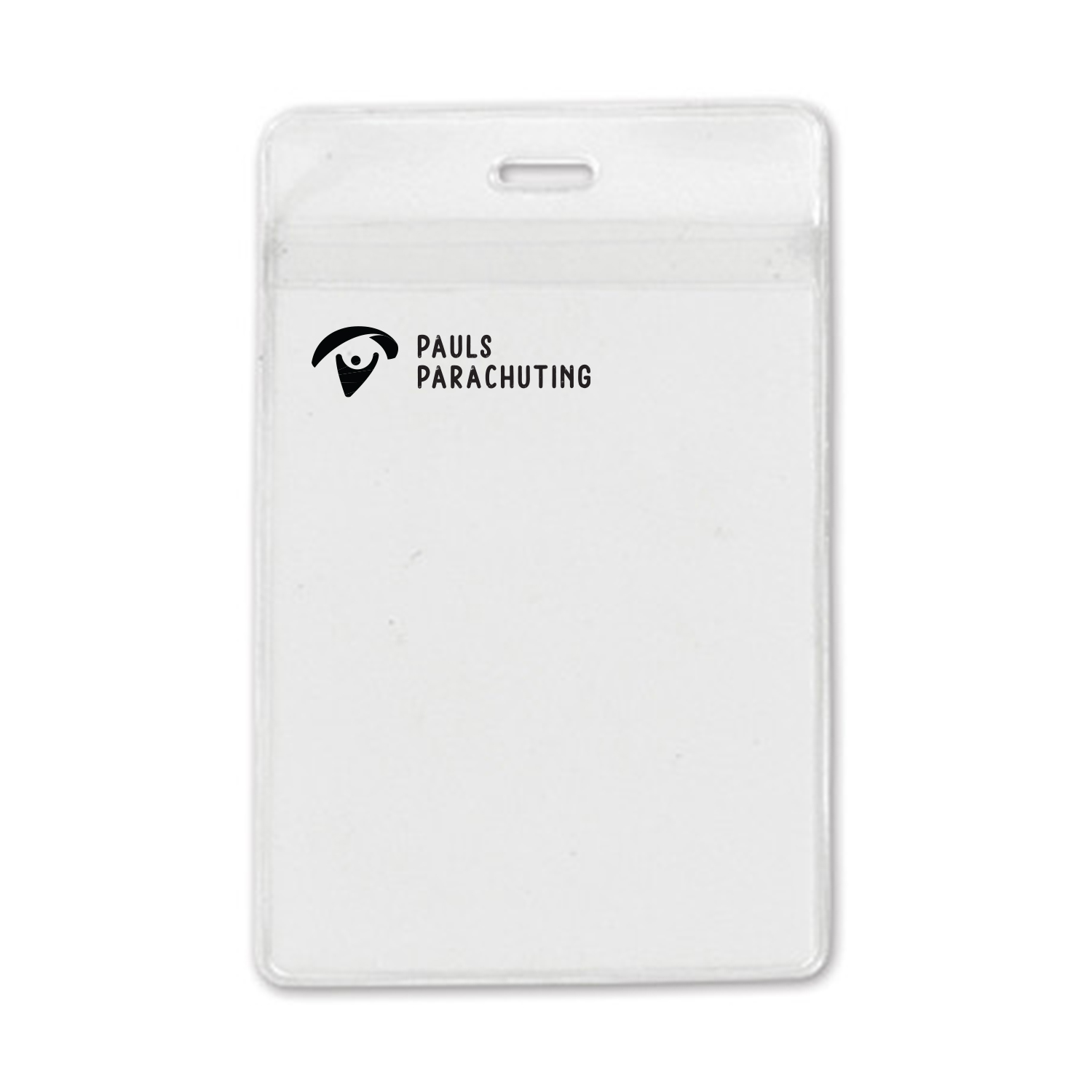 3.25" W x 5.31" H - Vertical Clear Vinyl Badge Holder (1 Color Imprint) 2