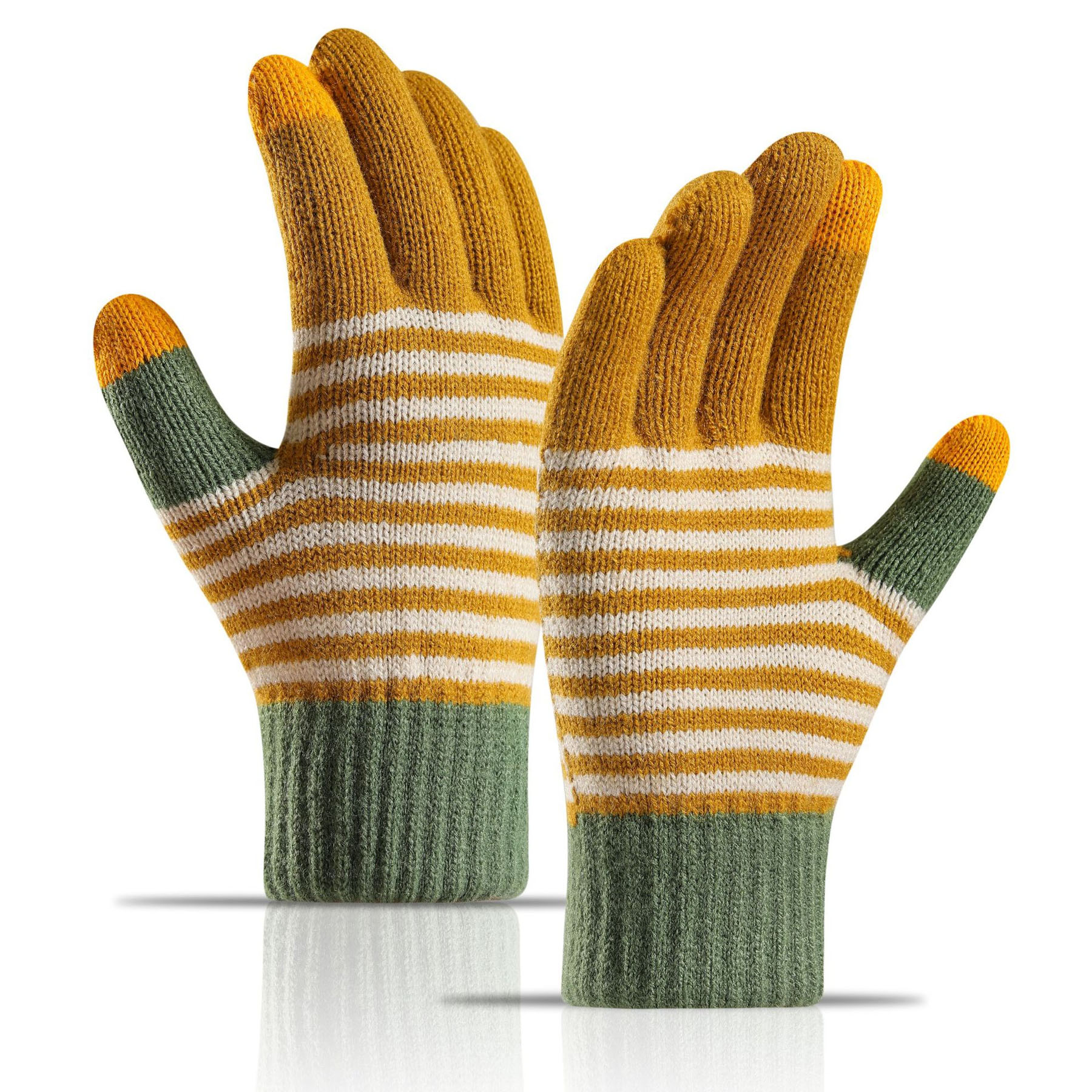 Outdoor Cycling Warm Striped Gloves 1