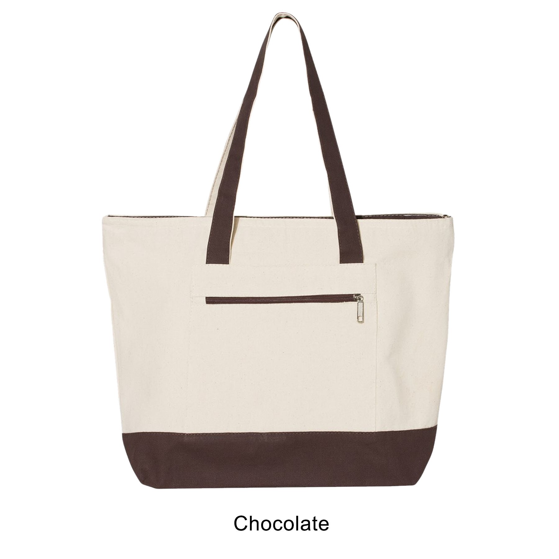 Custom Full Color Canvas Zipper Tote Bag, custom tote bag with logo imprint 12